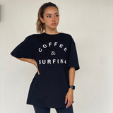 COFFEE & SURFING TEE [BLACK]